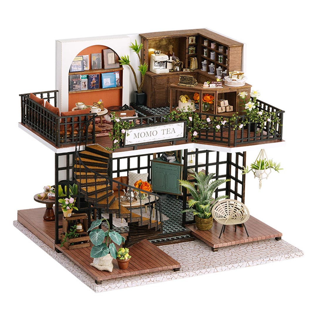 Forest Tea Shop DIY Dollhouse Miniature Kit