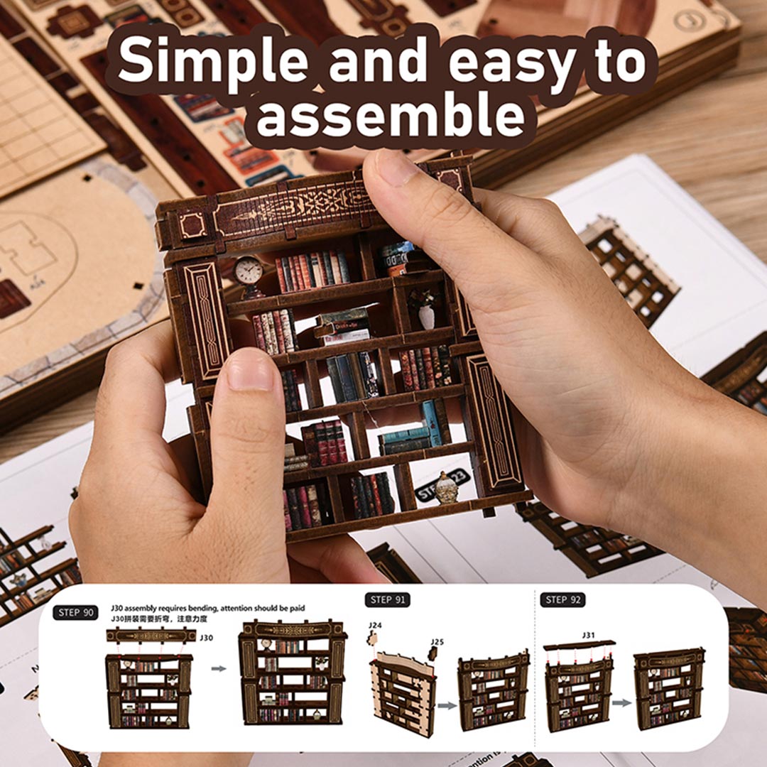 Dreamy Book Hall DIY Miniature Dollhouse Kit