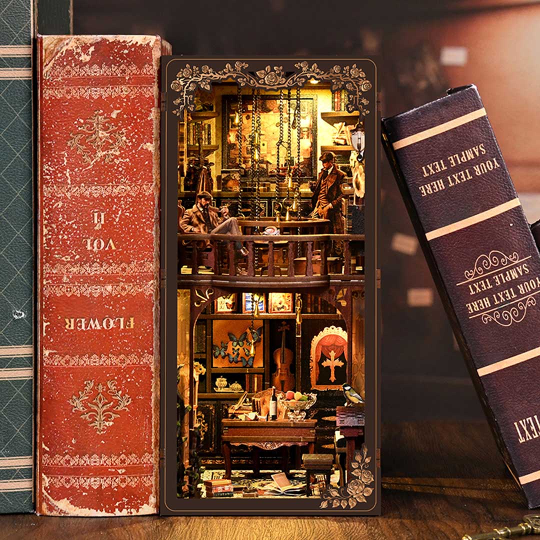Dark Box Mystery DIY Wooden Book Nook Shelf Insert