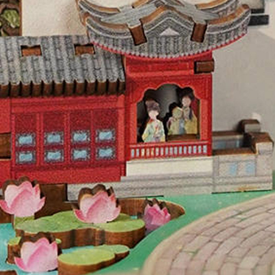 Confucius Temple DIY Wooden Music Box