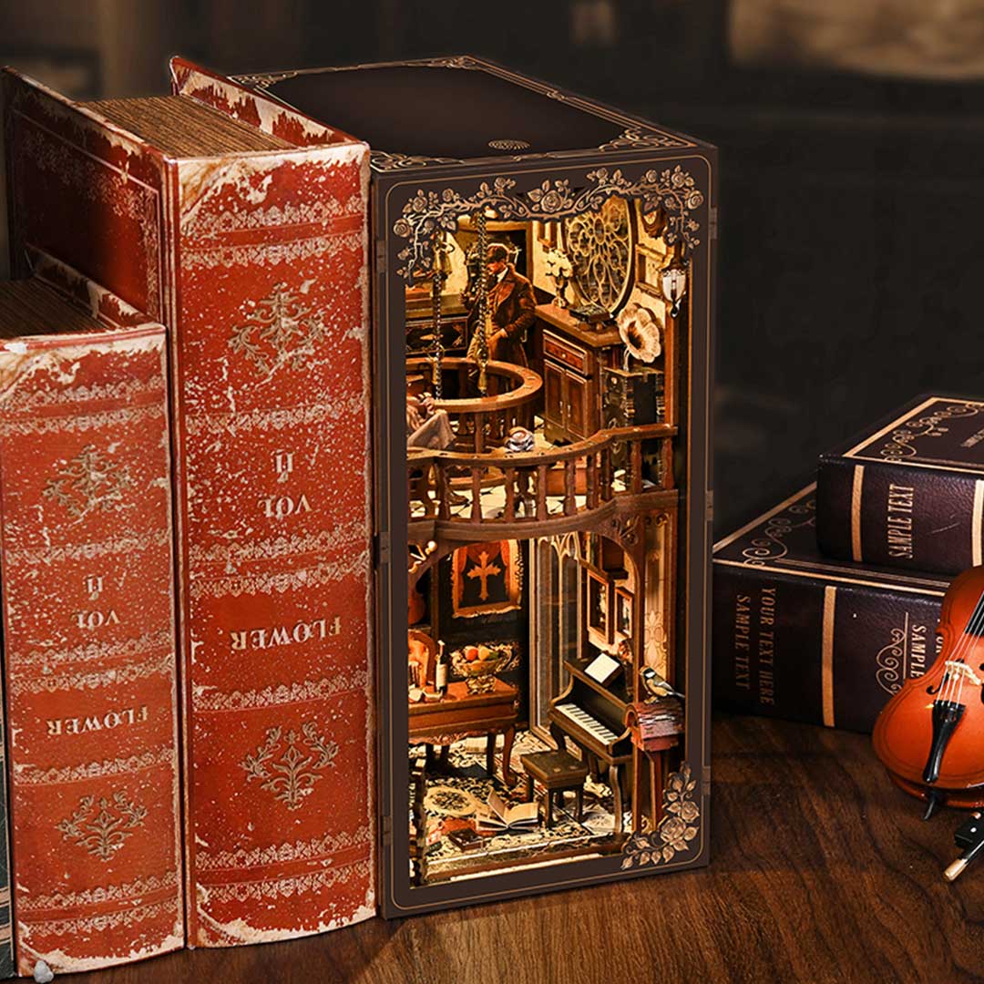Dark Box Mystery DIY Wooden Book Nook Shelf Insert