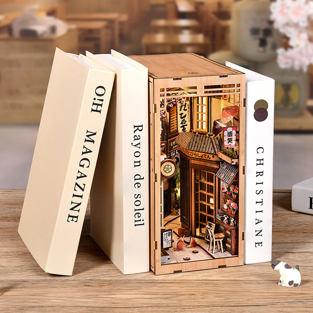 Cat’s Little Alley DIY Wooden Book Nook Shelf Insert