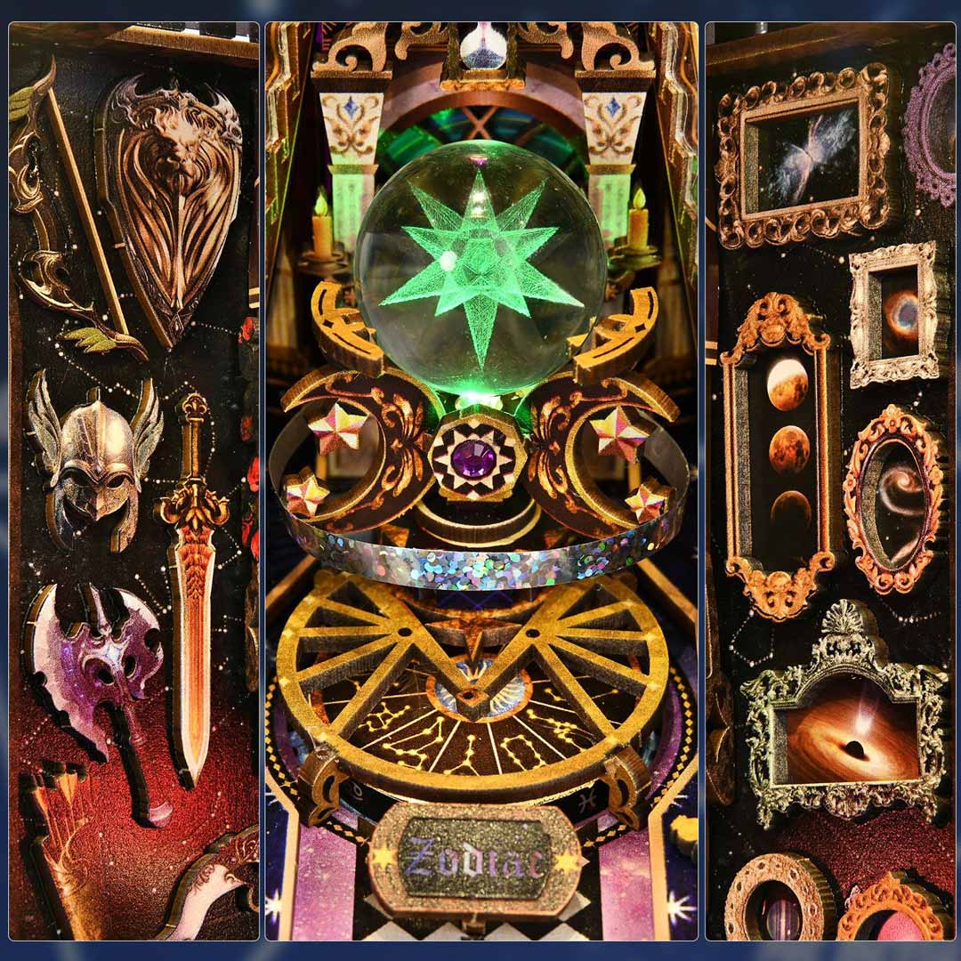 Mystic Zodiac DIY Wooden Book Nook Kit