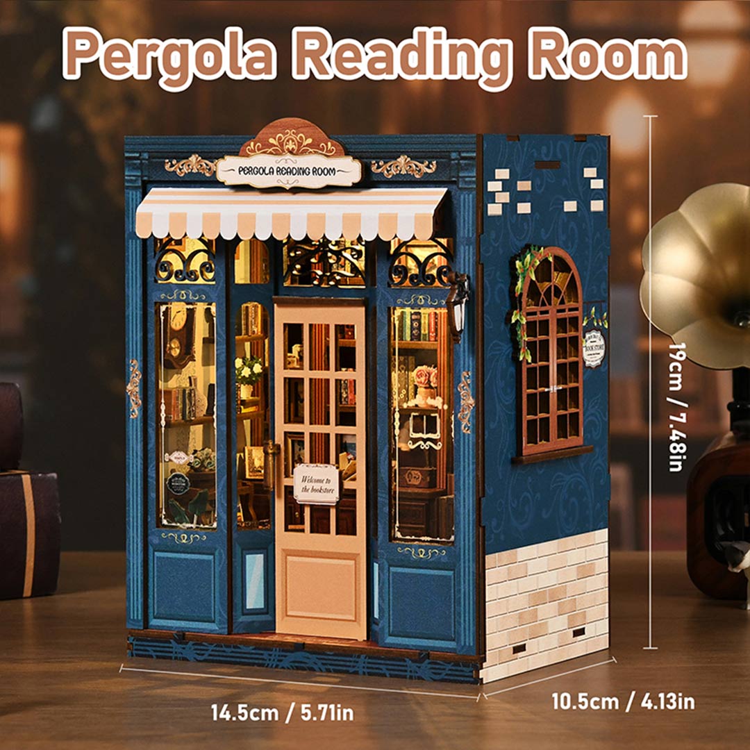 Pergola Reading Room DIY Wooden Book Nook Shelf Insert
