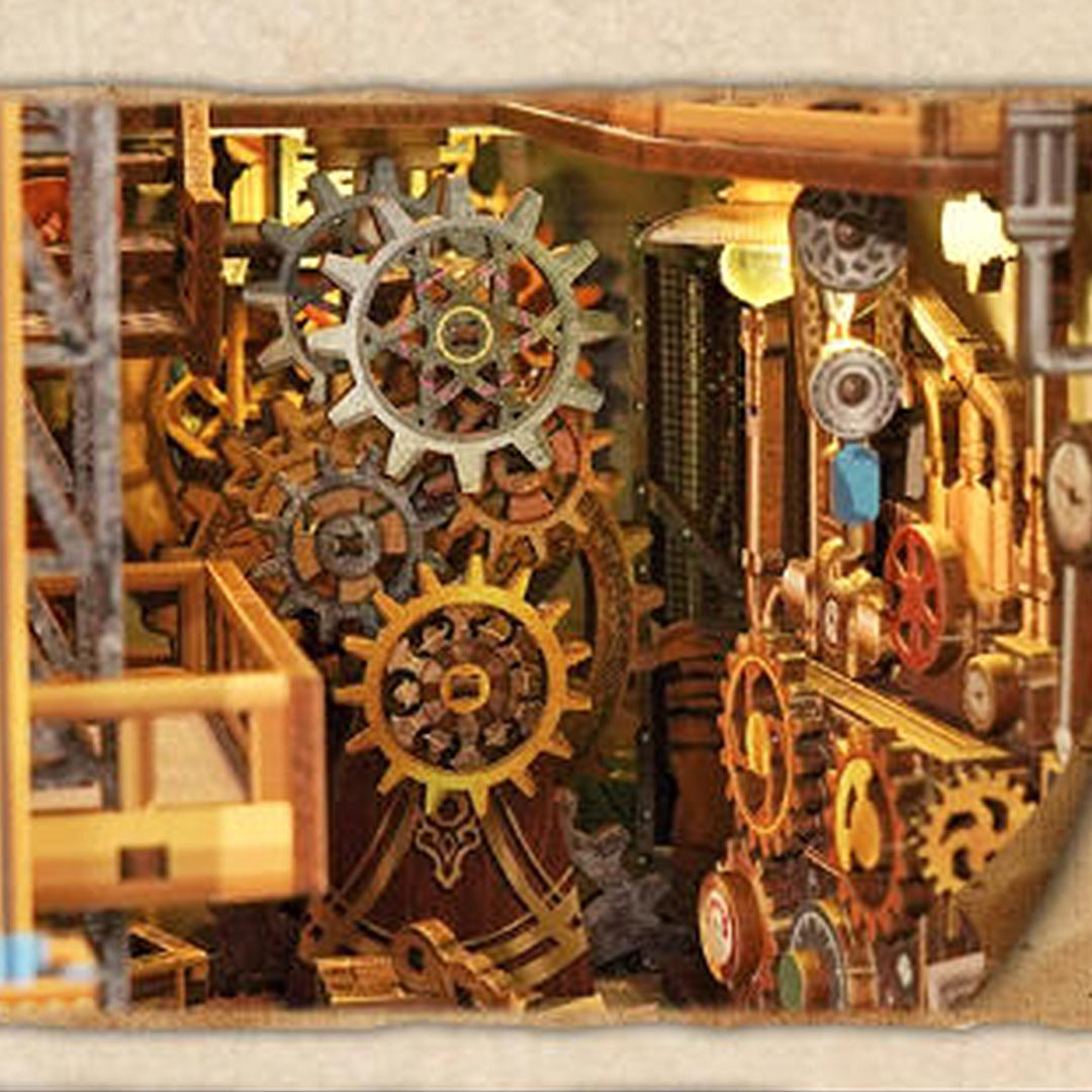 Clock Tower DIY Wooden Book Nook Shelf Insert