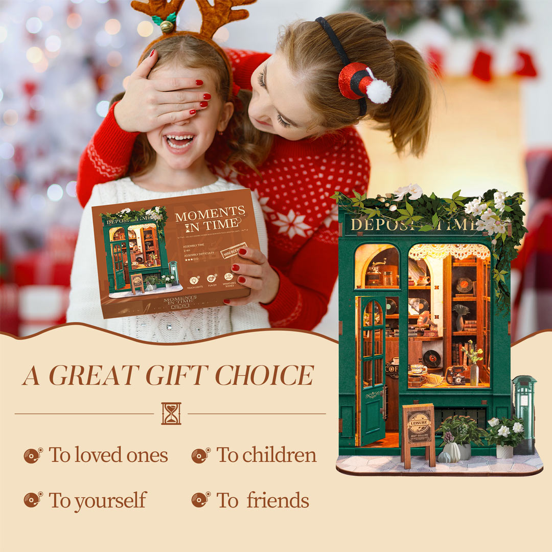 Moments In Time DIY Wooden Book Nook Kit