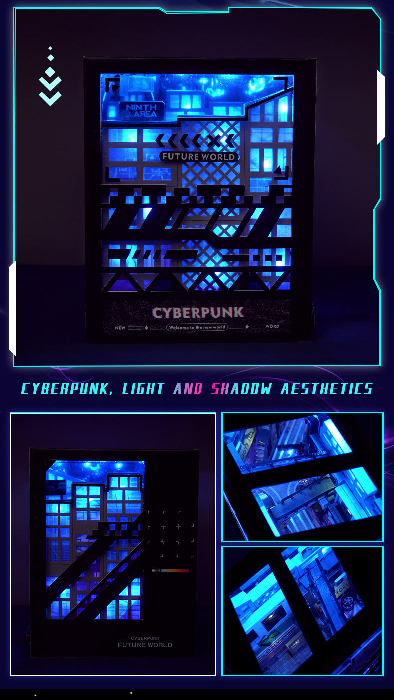 Cyberpunk World DIY Book Nook Kit