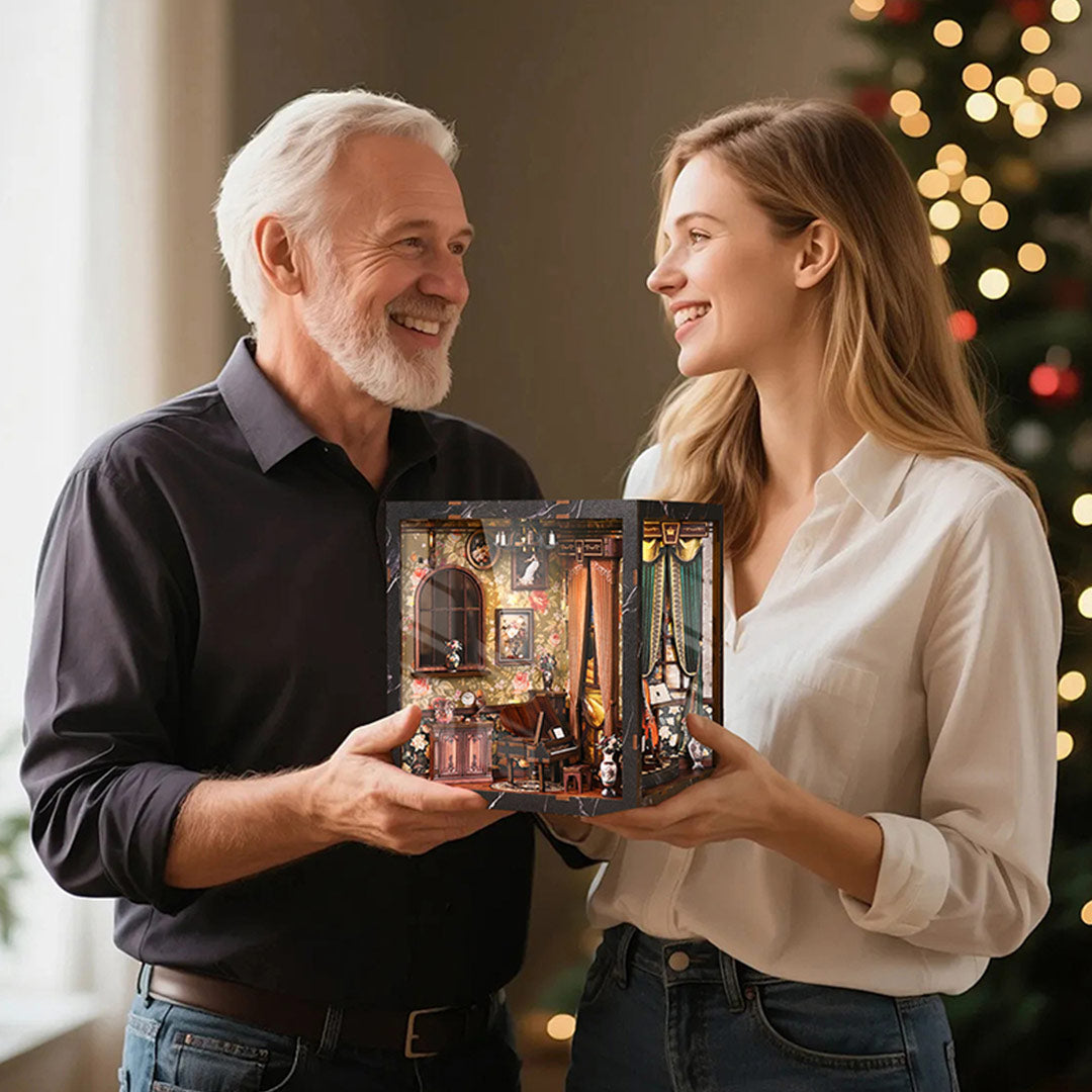 European Melody DIY Wooden Book Nook Shelf Insert