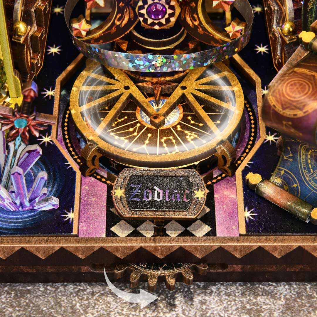 Mystic Zodiac DIY Wooden Book Nook Kit