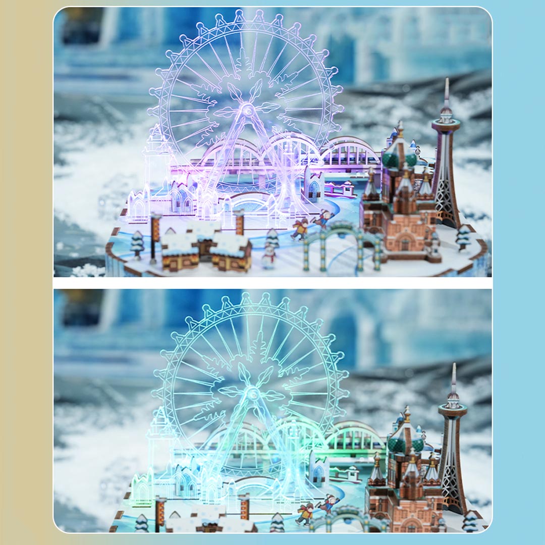 Snow World DIY Miniature House Music Box