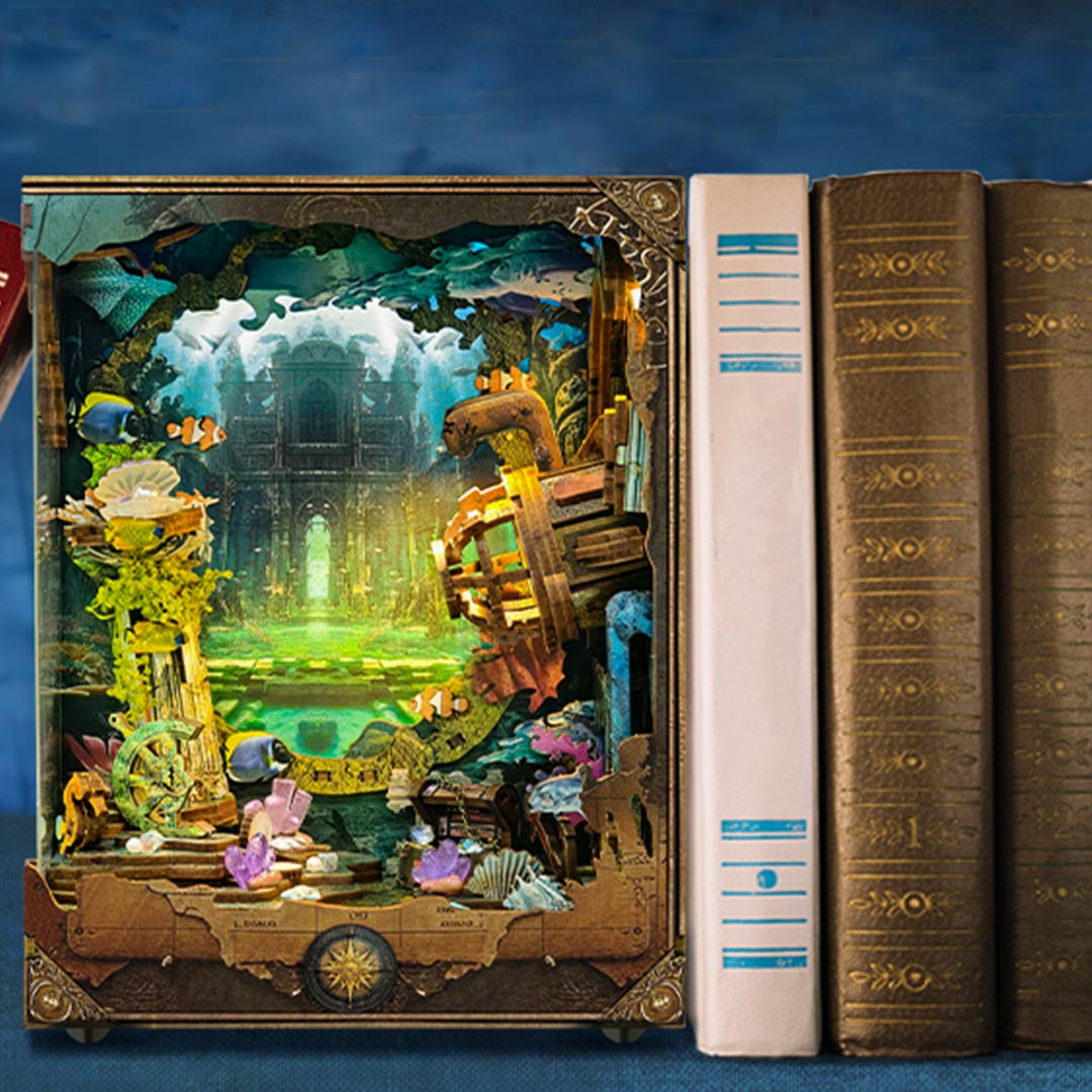 Discover Atlantis DIY Book Nook Shelf Insert