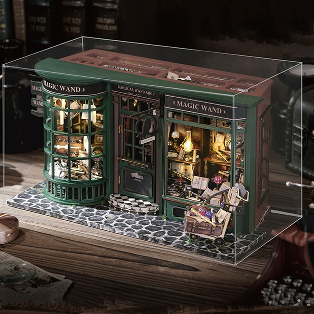 magic wand shop diy miniature dollhouse with dust cover