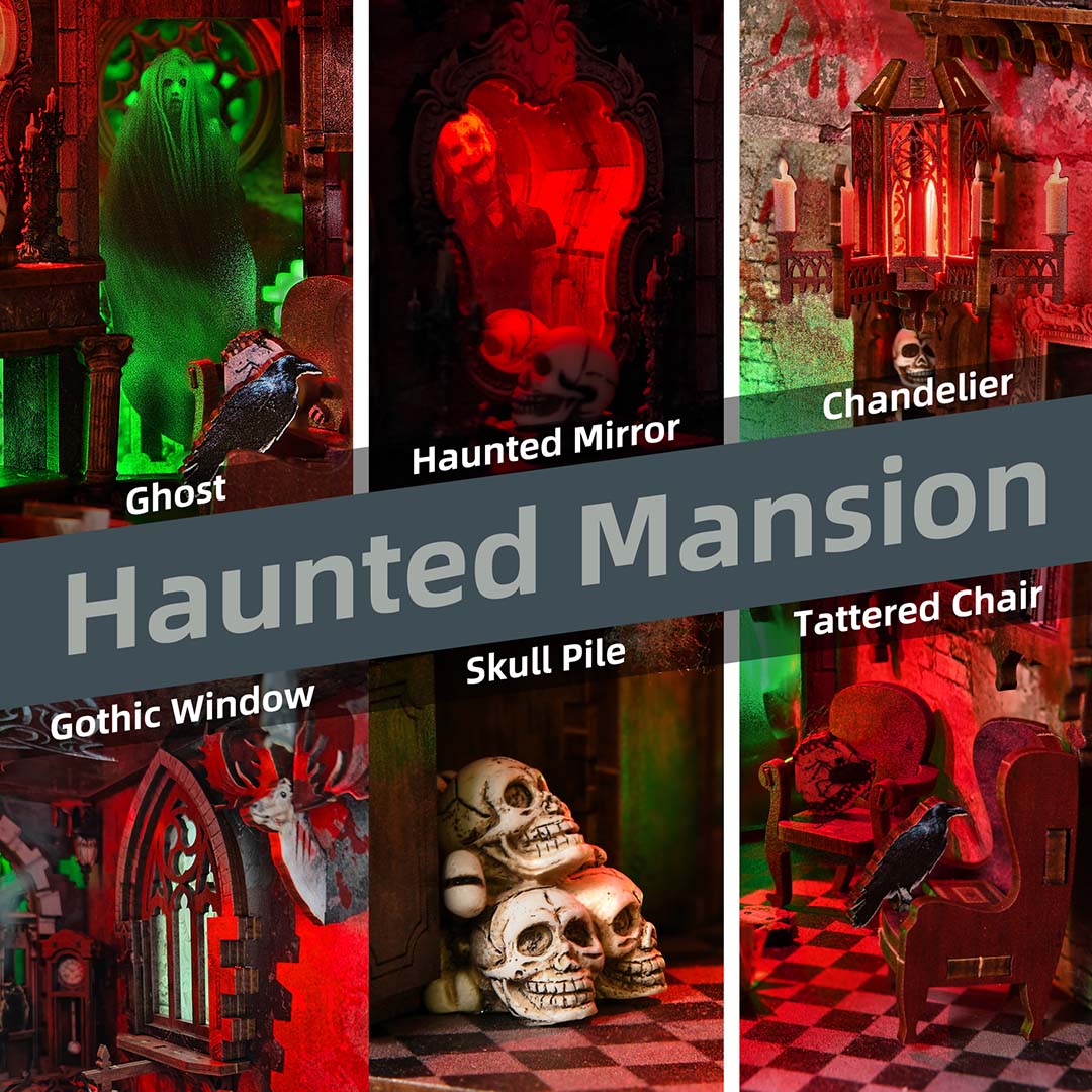 Haunted Mansion DIY Wooden Book Nook Shelf Insert