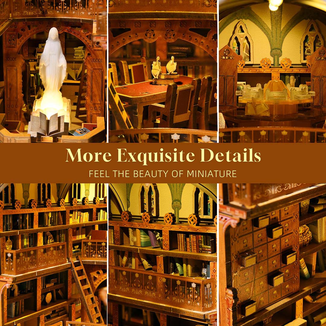 Public Library DIY Wooden Book Nook Kit
