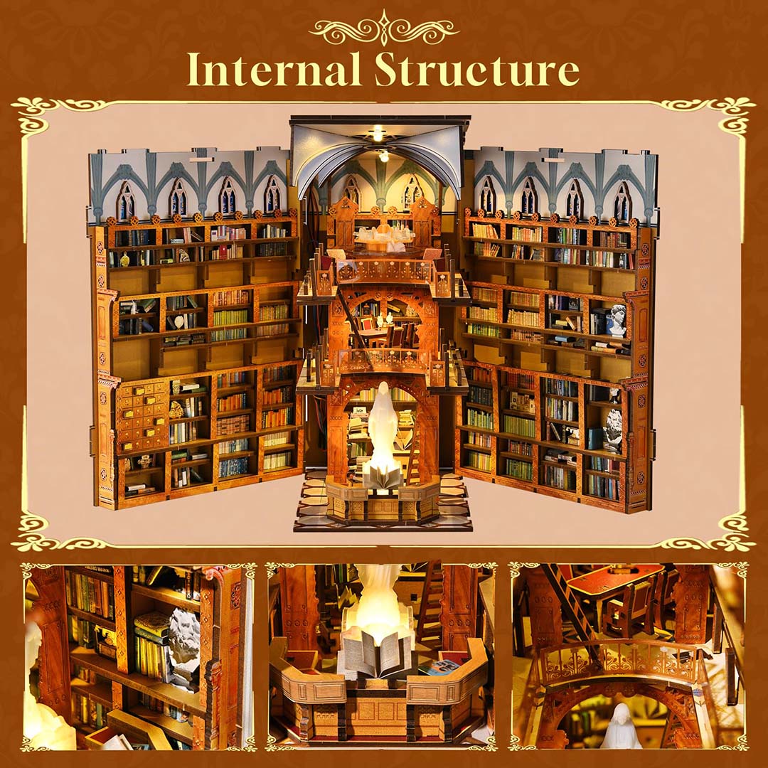 Public Library DIY Wooden Book Nook Kit