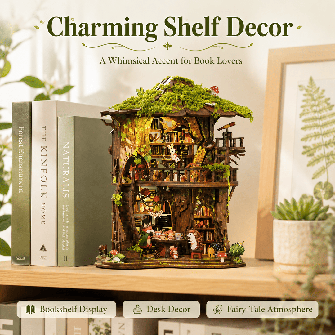 Forest Tea Book Club DIY Wooden Miniature House Kit – Fifijoy