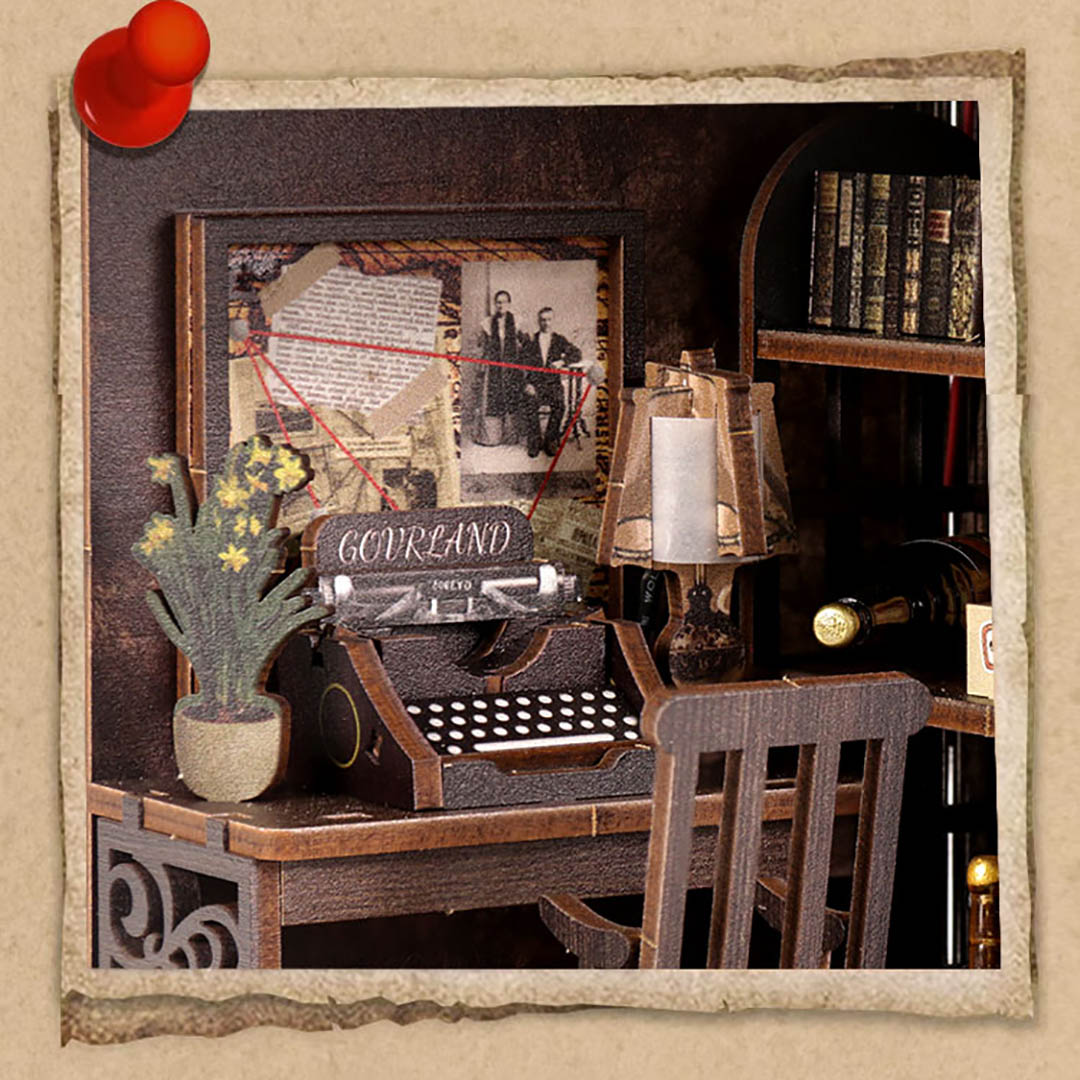 Detective Agency DIY Miniature Dollhouse Kit