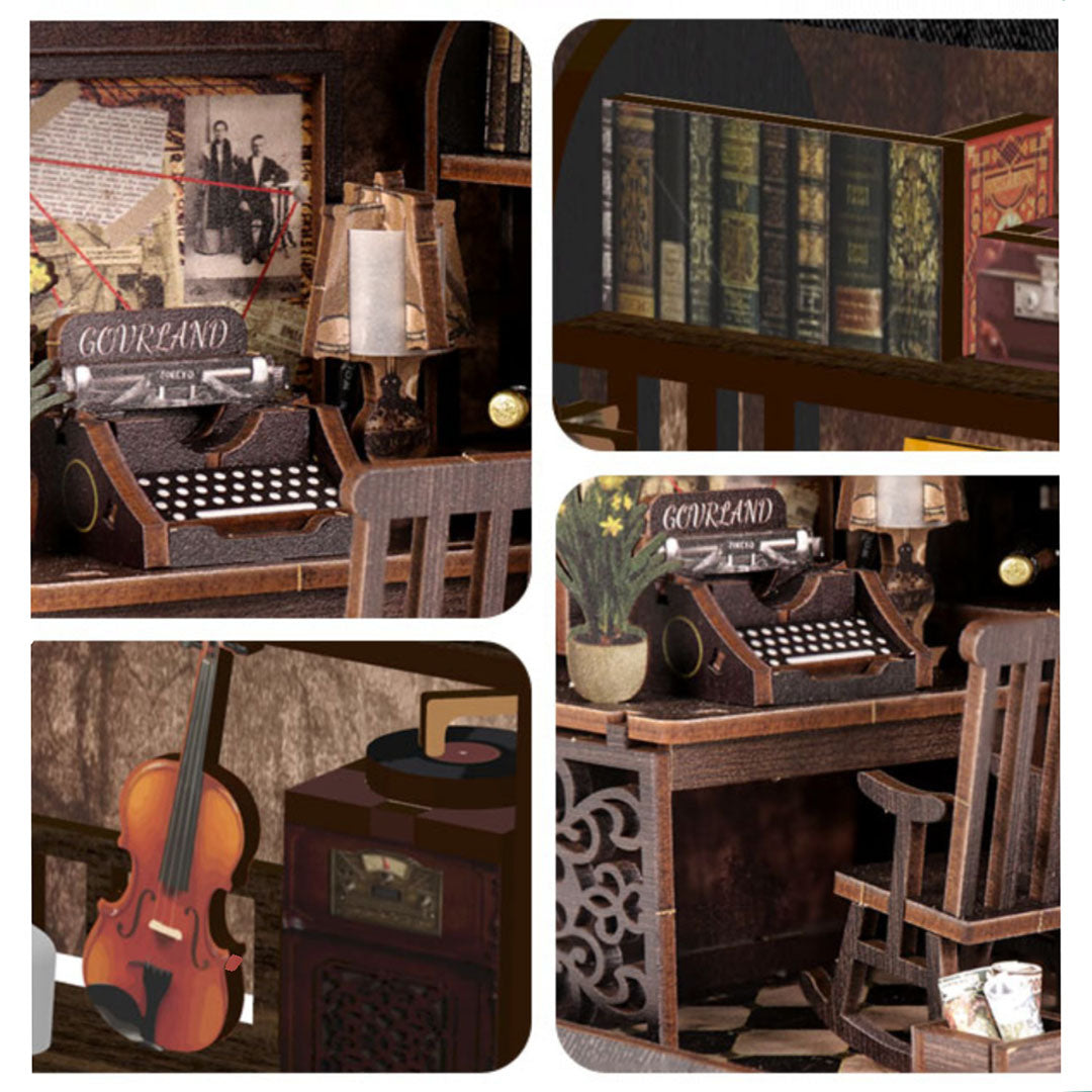 Detective Agency DIY Miniature Dollhouse Kit