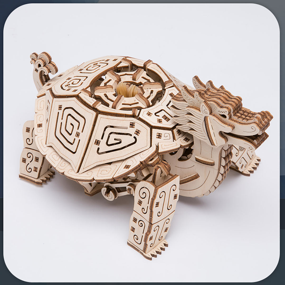 Puzzle Model Dragon Turtle Mechanical 3D Wooden Puzzle Model Kit – Fifijoy