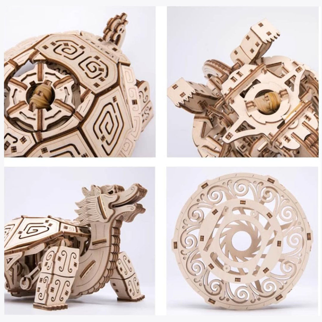 Dragon Turtle Mechanical 3D Wooden Puzzle Model Kit