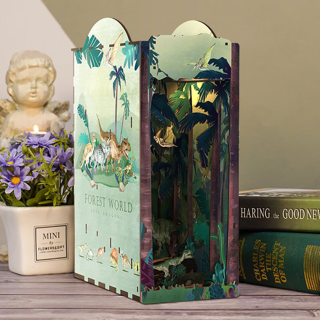 Forest World DIY Wooden Book Nook Shelf Insert – Fifijoy