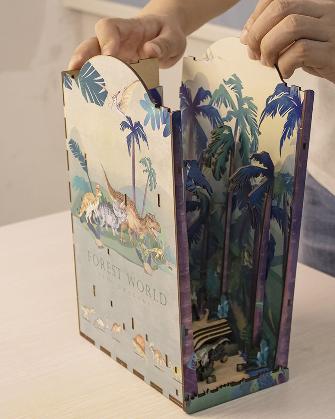 Forest World DIY Wooden Book Nook Shelf Insert – Fifijoy