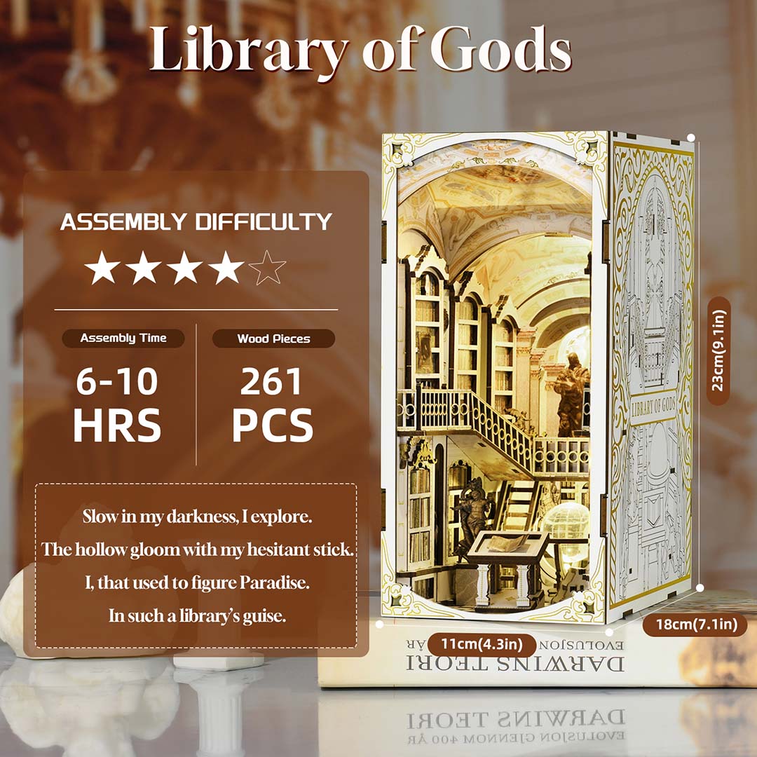 Library of Gods DIY Wooden Book Nook Kit