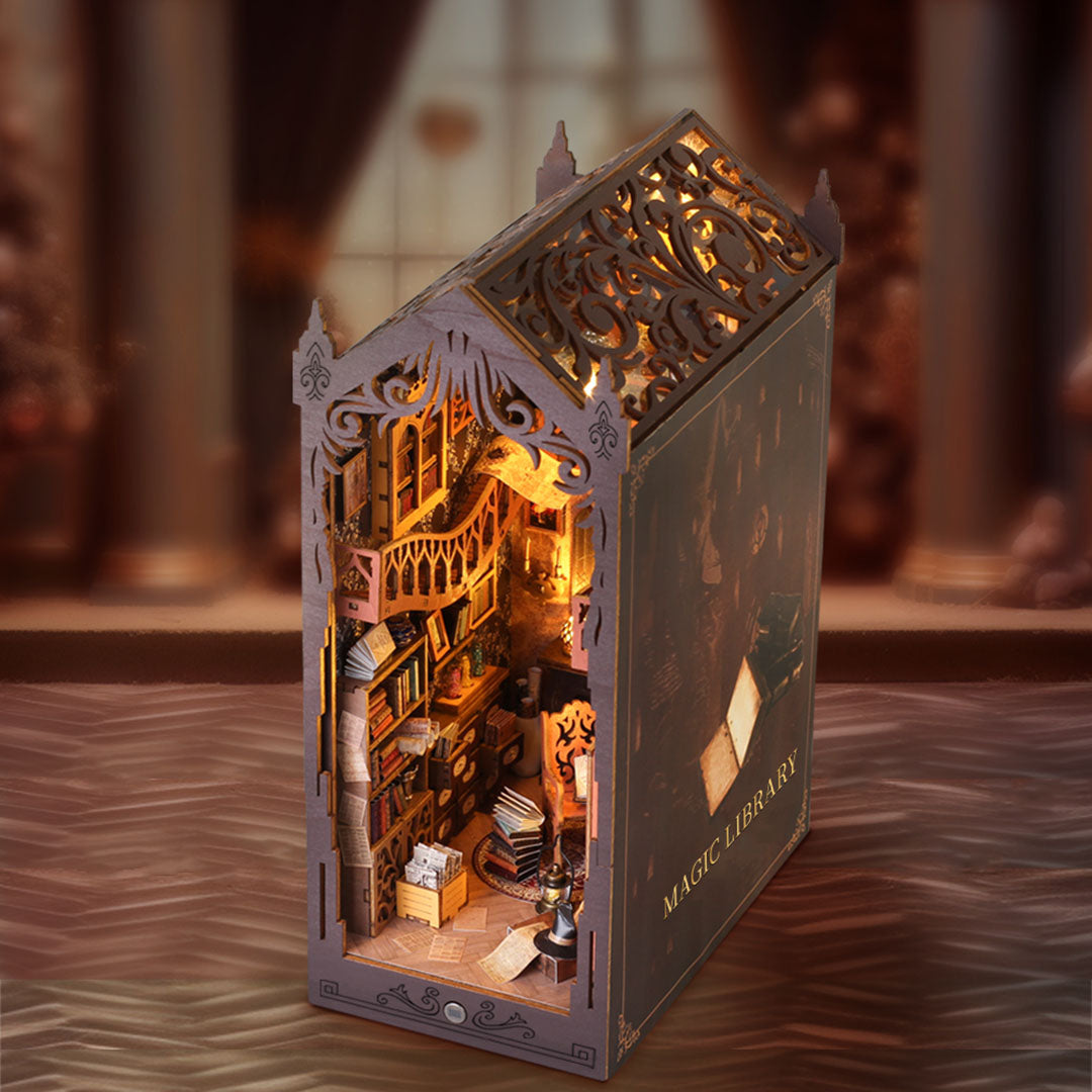 Magic Library Wooden Book Nook Shelf Insert – Fifijoy