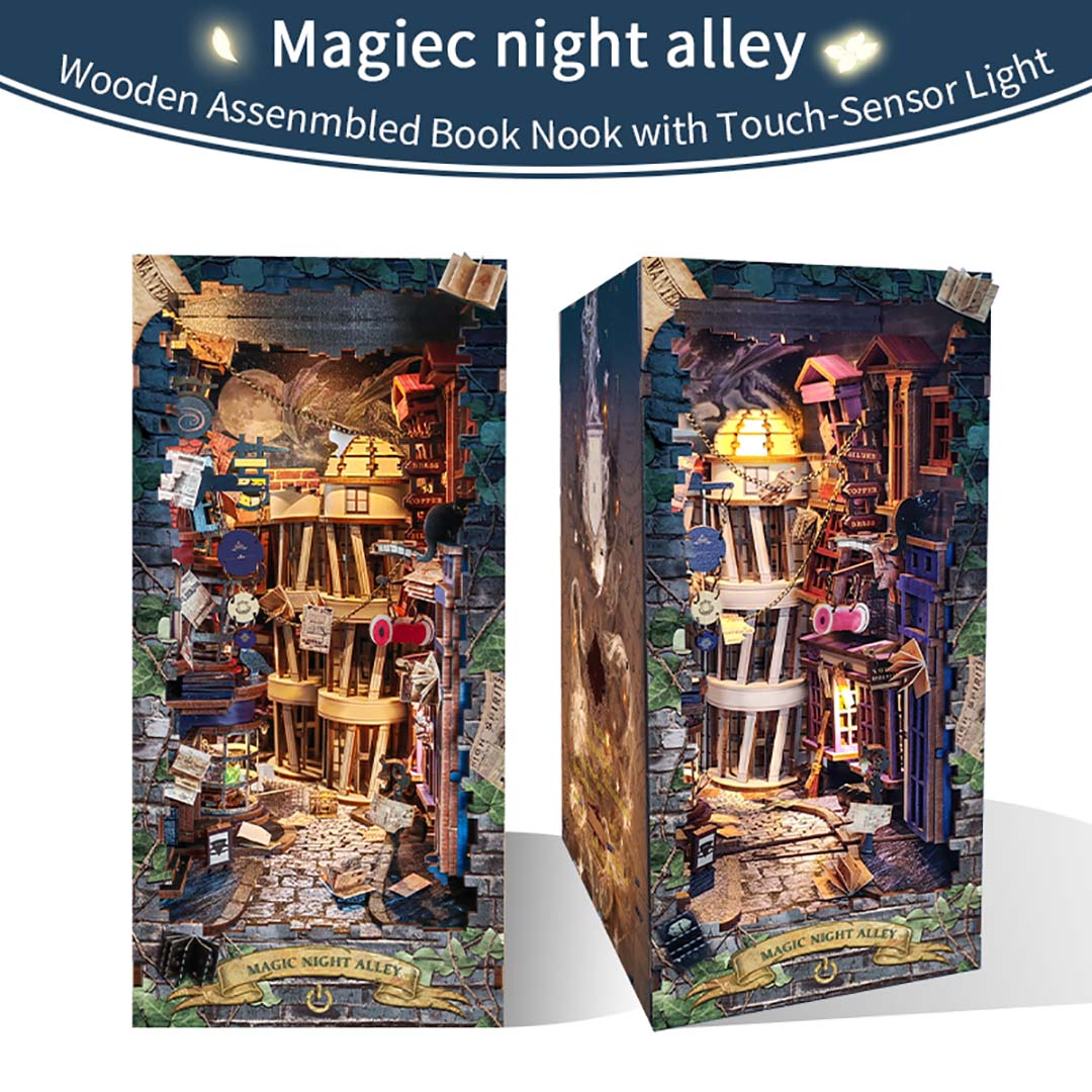Magic Night Alley DIY Book Nook Shelf Insert