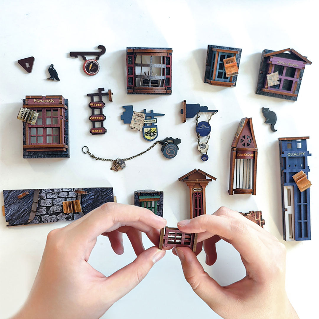 Magic Night Alley DIY Book Nook Shelf Insert