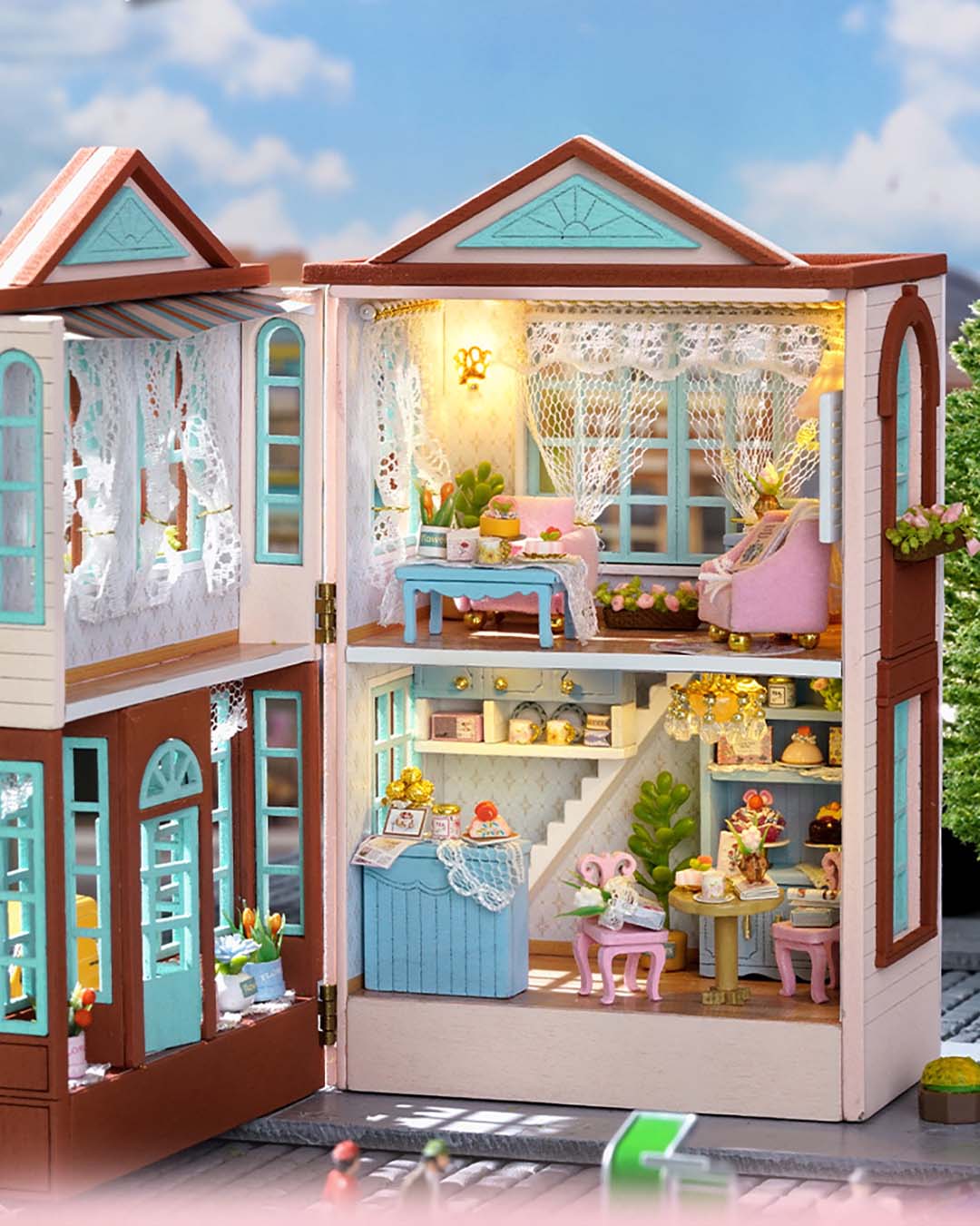 Candy Cake & Milk Tea Shop DIY Miniature House Kit