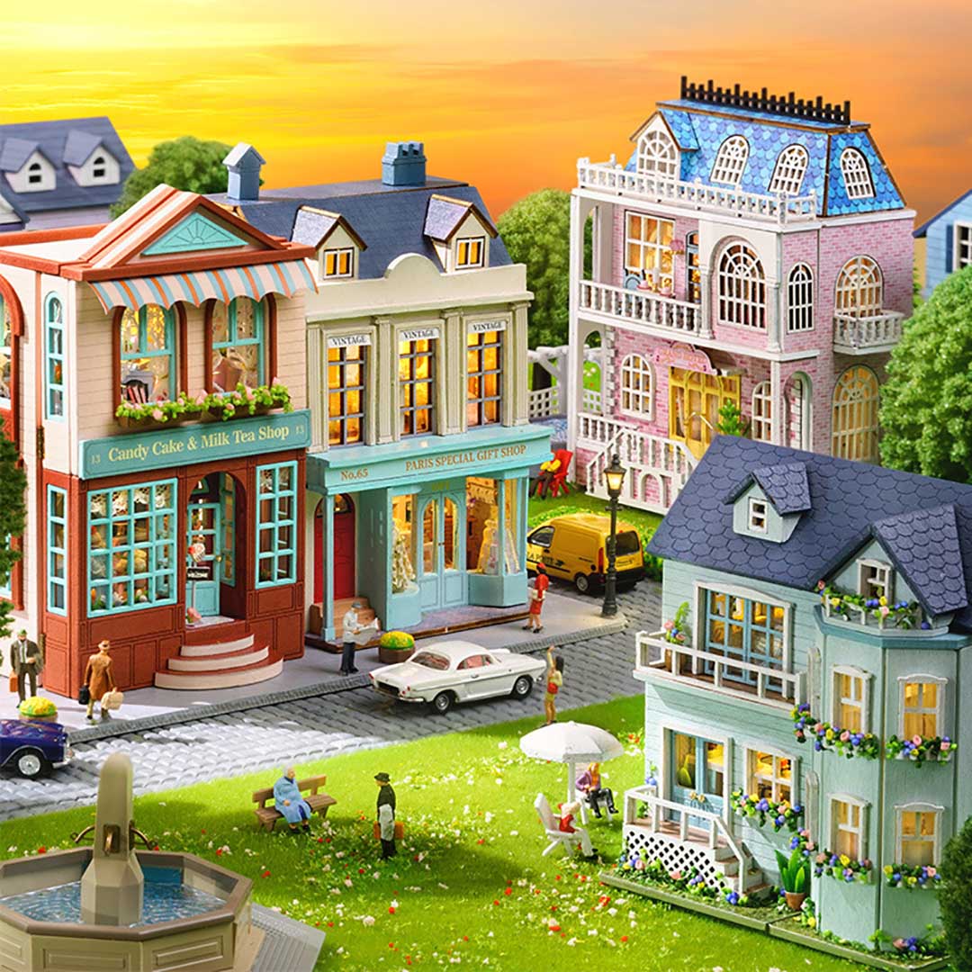 Candy Cake & Milk Tea Shop DIY Miniature House Kit