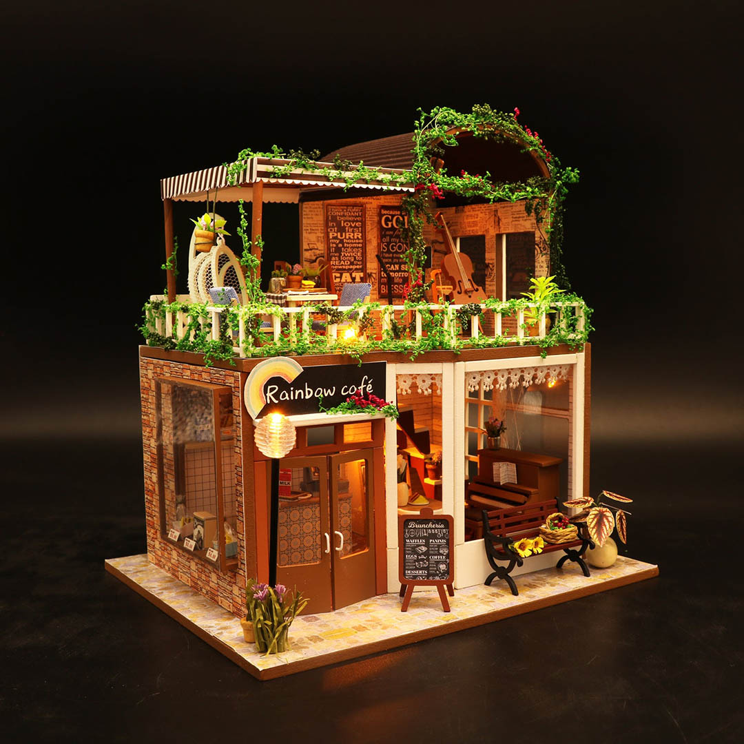 Rainbow Cafe DIY Miniature House Kit