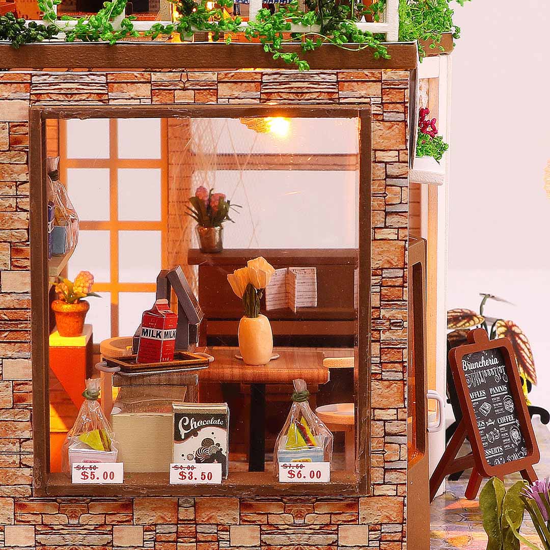 Rainbow Cafe DIY Miniature House Kit