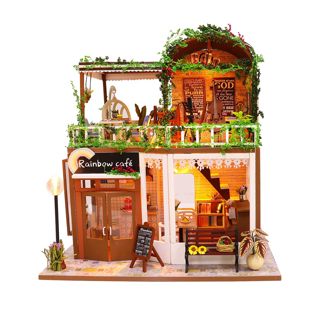Rainbow Cafe DIY Miniature House Kit