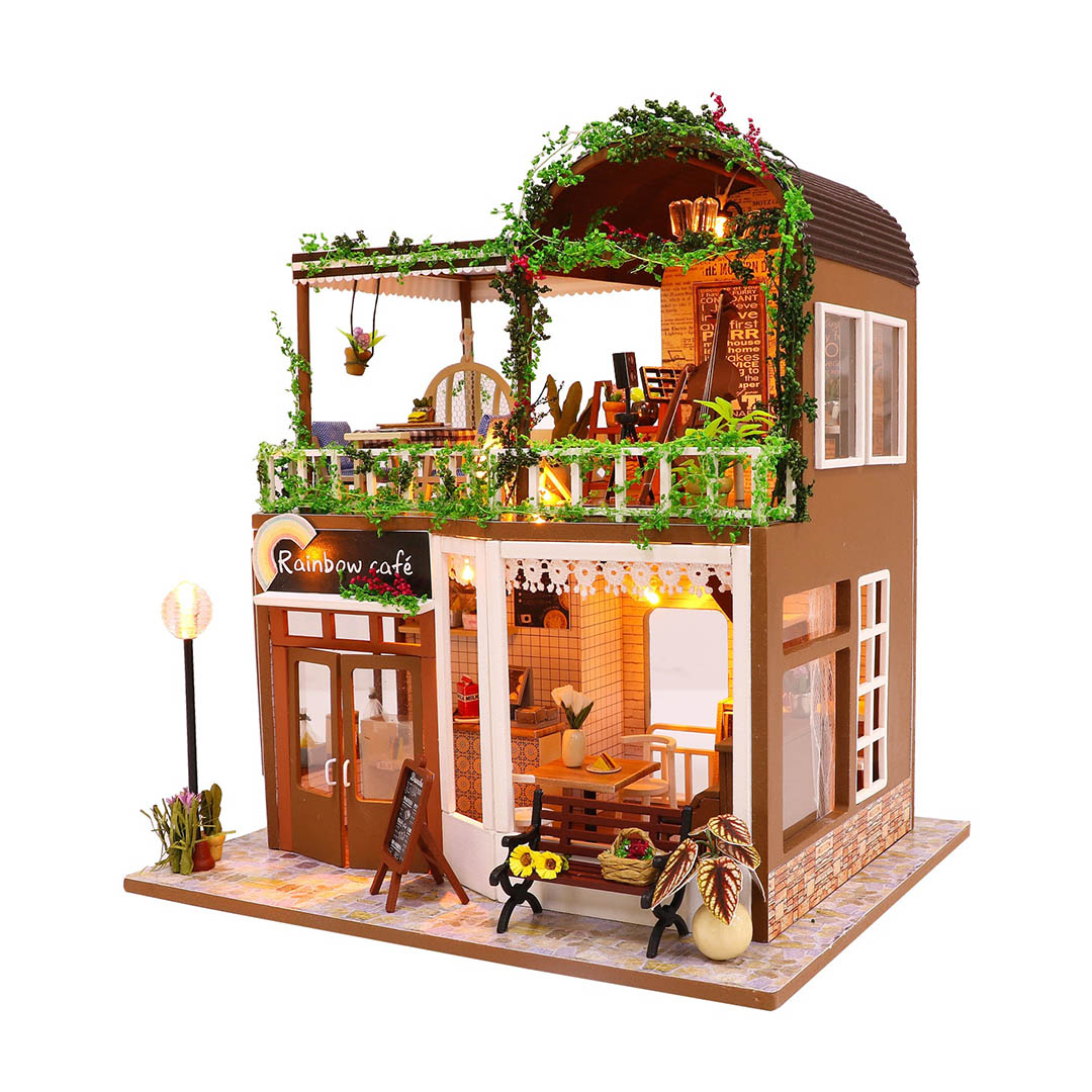 Rainbow Cafe DIY Miniature House Kit