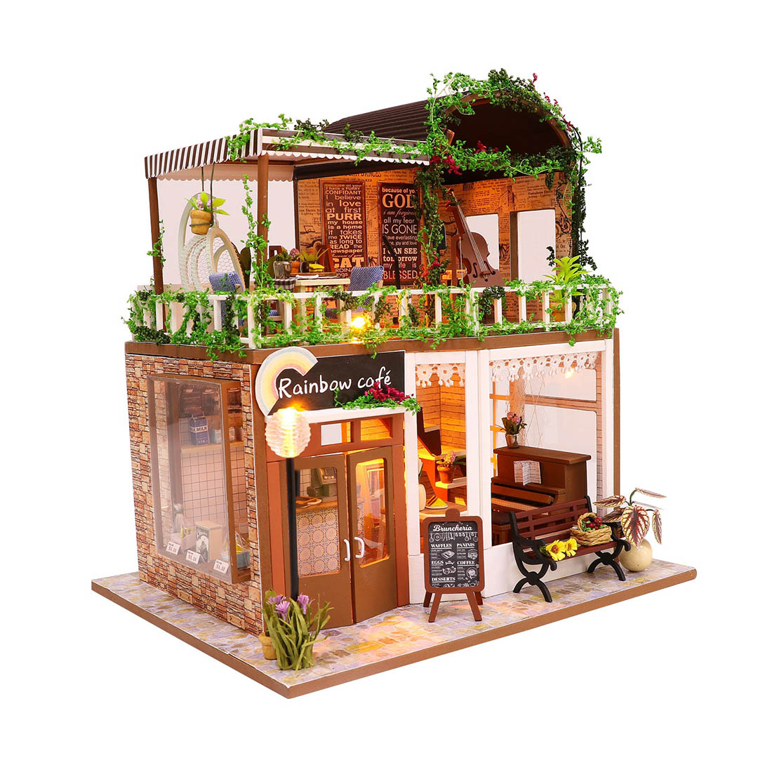 Rainbow Cafe DIY Miniature House Kit