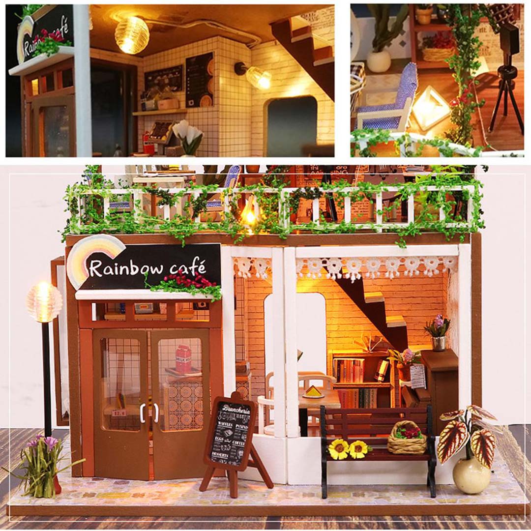 Rainbow Cafe DIY Miniature House Kit