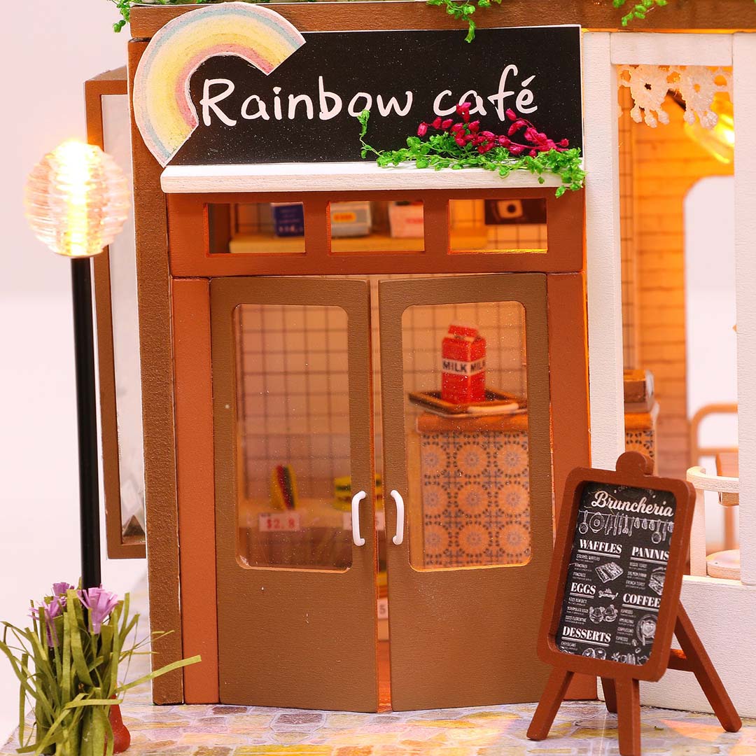 Rainbow Cafe DIY Miniature House Kit