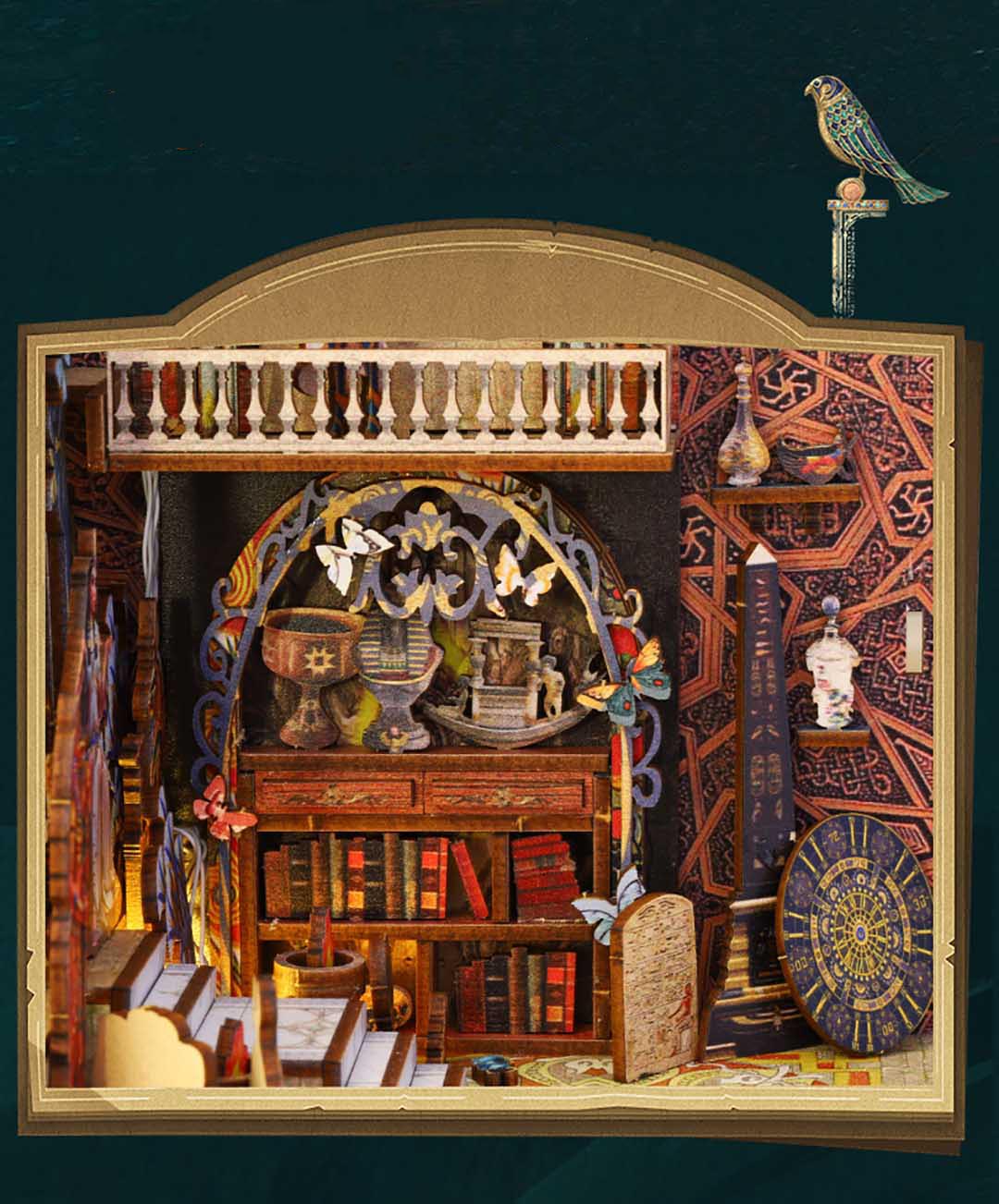Mysterious Egypt DIY Book Nook Shelf Insert