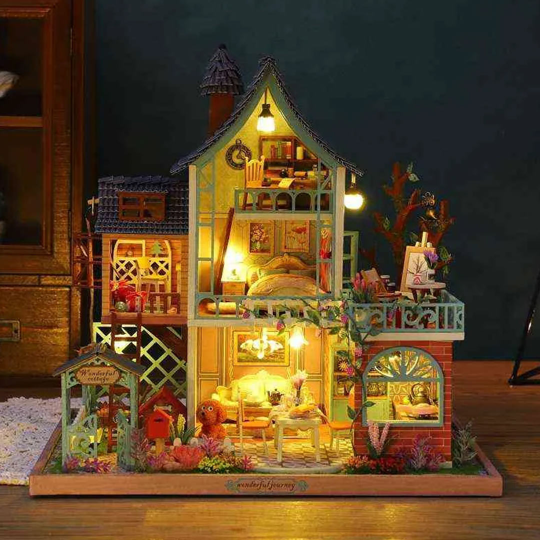 Jungle Resort DIY Wooden Miniature House Kit