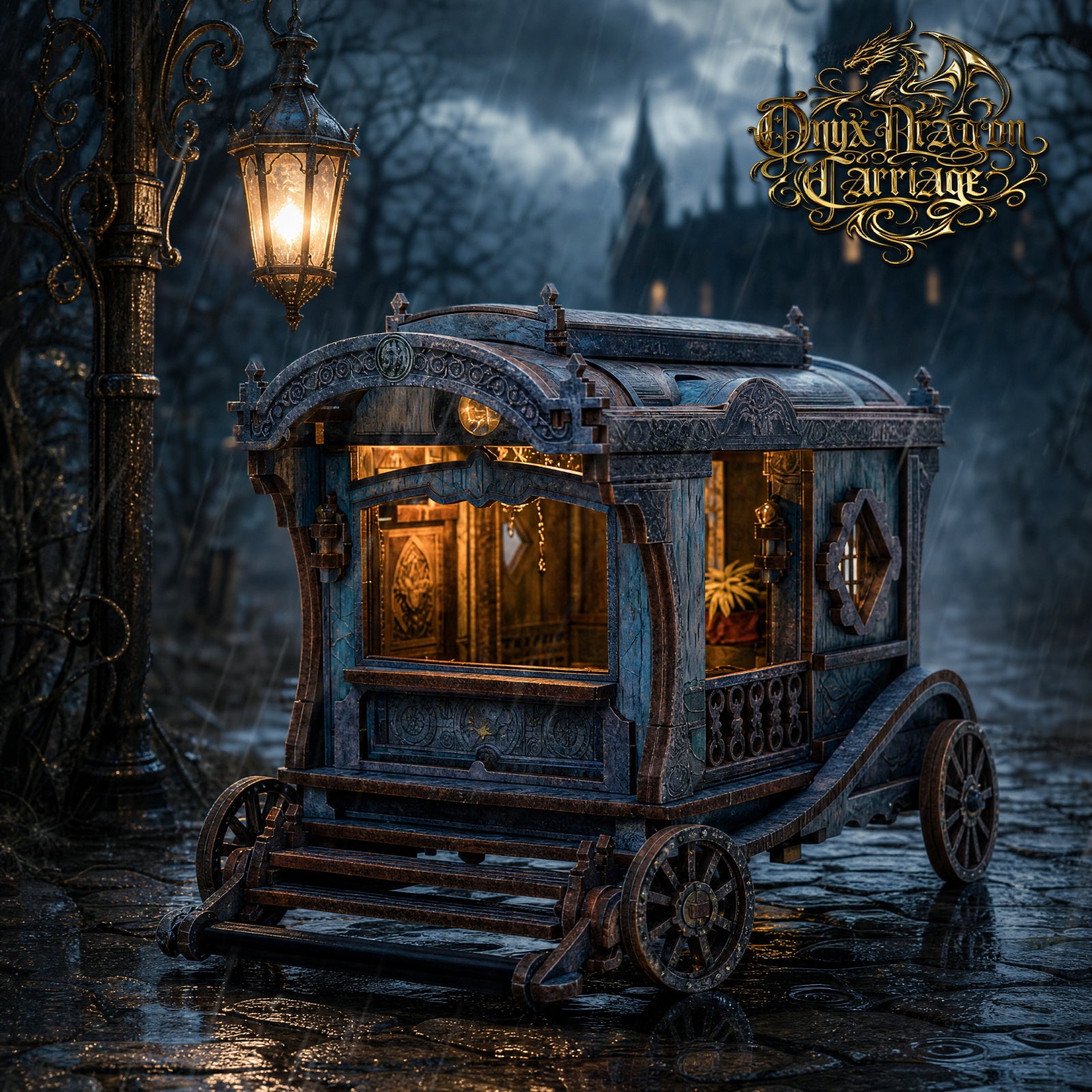 Onyx Dragon Carriage DIY book nook kit – Fifijoy