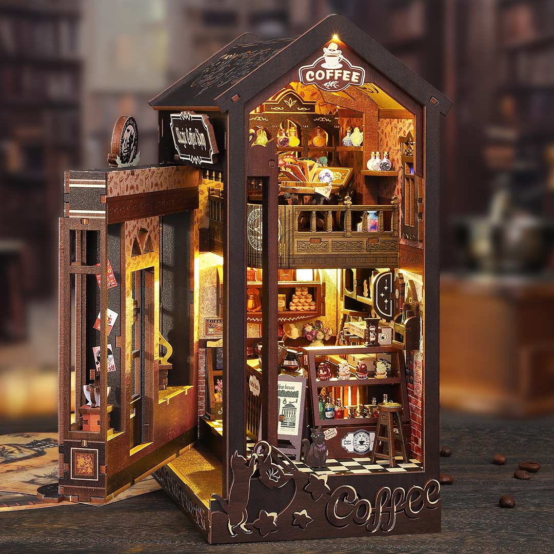 Magic Coffee Shop DIY Wooden Book Nook Kit