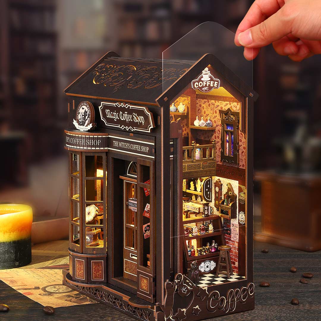 Magic Coffee Shop DIY Wooden Book Nook Kit