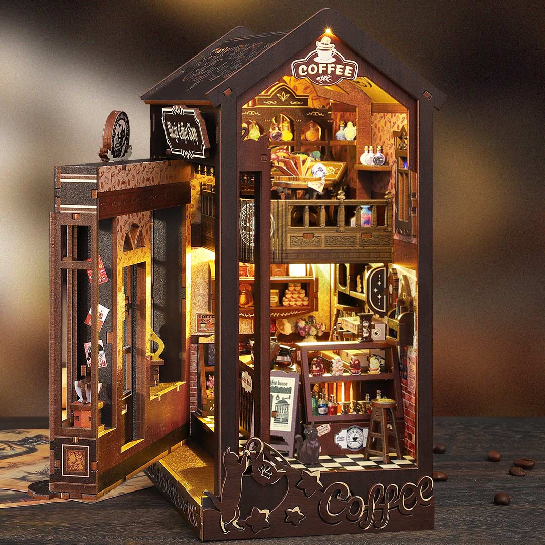 Magic Coffee Shop DIY Wooden Book Nook Kit