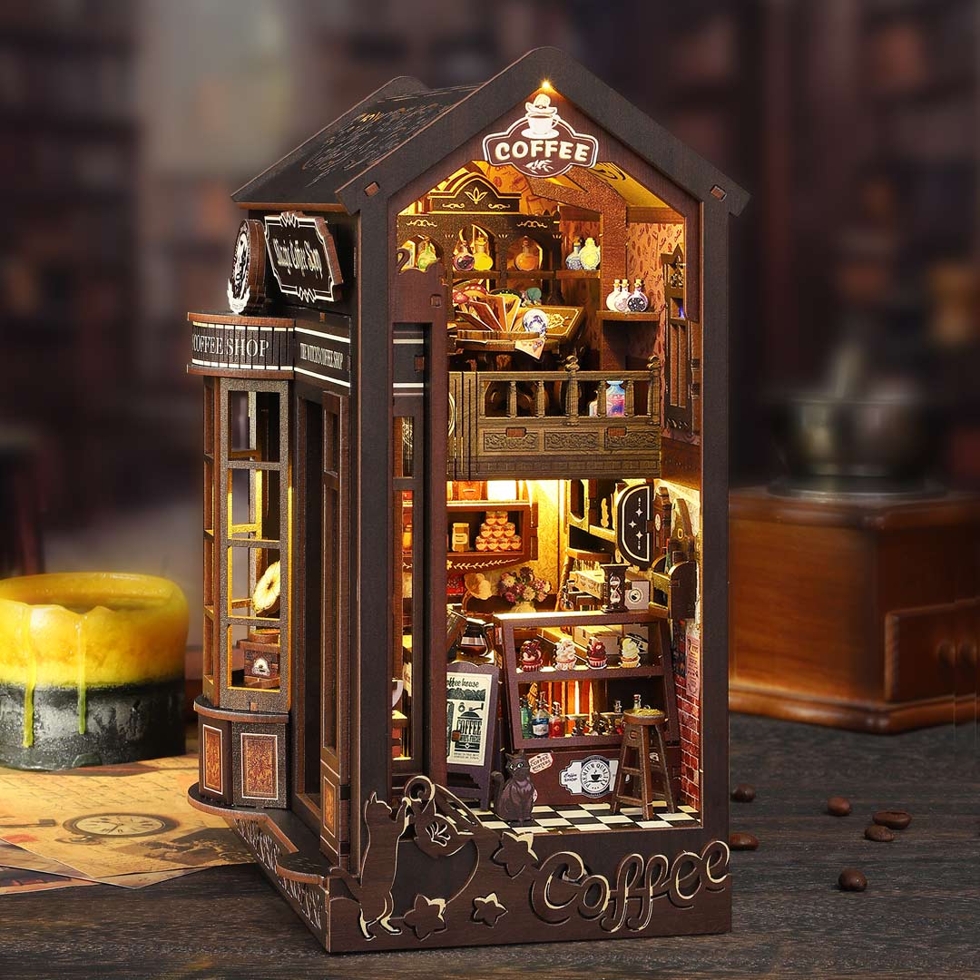 Magic Coffee Shop DIY Wooden Book Nook Kit