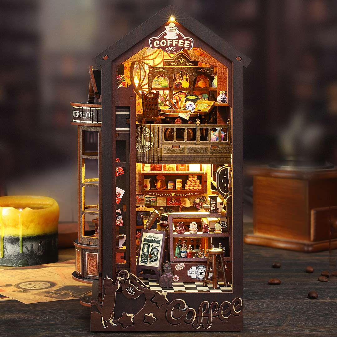 Magic Coffee Shop DIY Wooden Book Nook Kit
