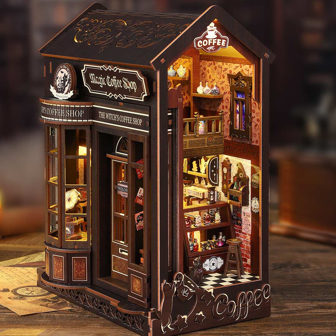 Magic Coffee Shop DIY Wooden Book Nook Kit
