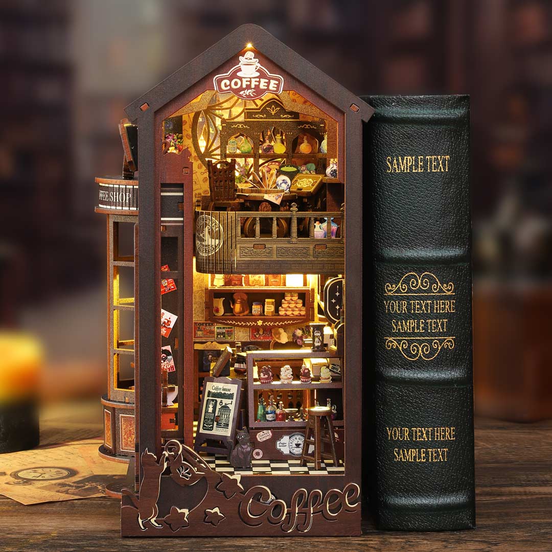 Magic Coffee Shop DIY Wooden Book Nook Kit