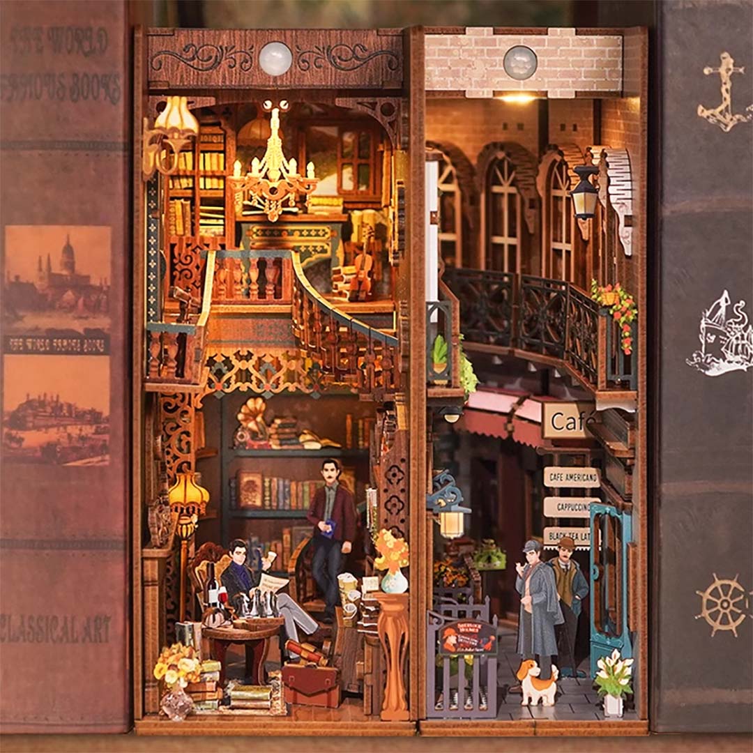 221B Baker Street 3D Wooden Puzzle Book Nook